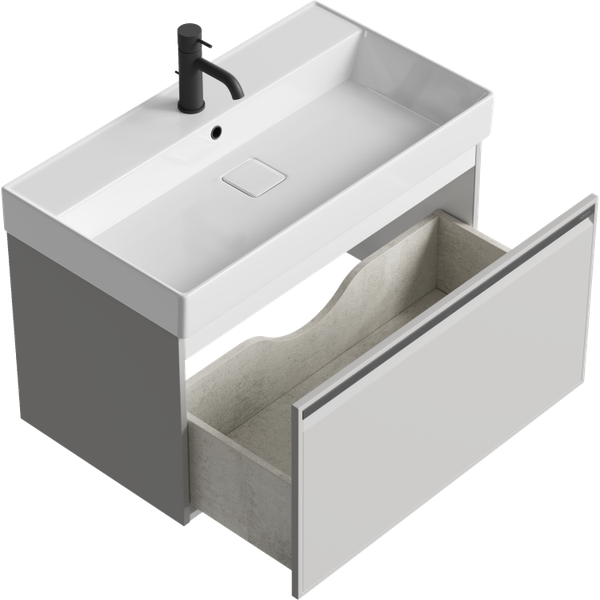 Изображение товара Тумба с умывальником Aqwella Pure PUR0108ST+4610119205126