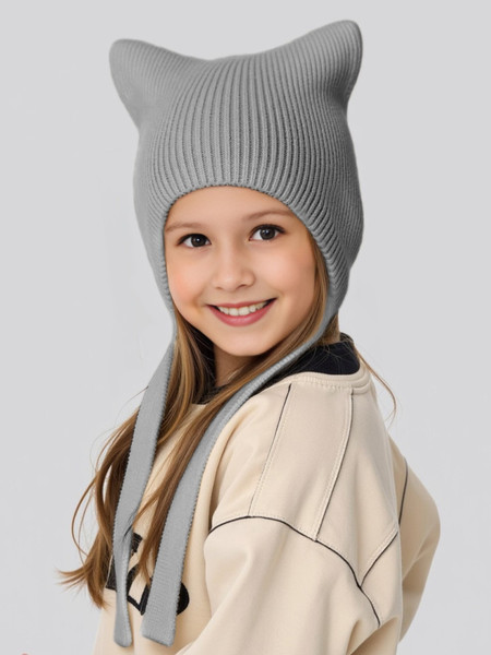 Изображение товара Шапка детская Amarobaby Meow / AB-OD25-MW16/11-50 (р.50-52, серый)