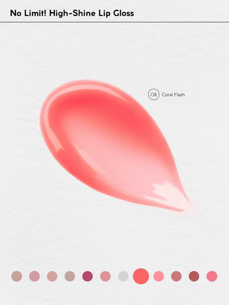 Изображение товара Блеск для губ Monic Beauty No Limit! High-Shine Lipgloss тон 08 Coral Flash