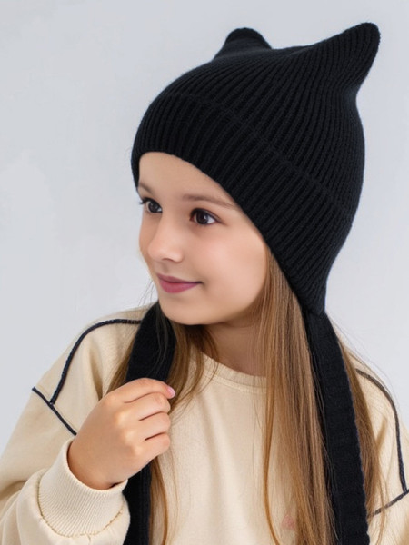 Изображение товара Шапка детская Amarobaby Meow / AB-OD25-MW16/09-54 (р.54-56, черный)