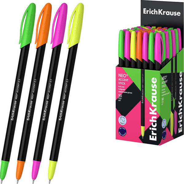 Изображение товара Ручка шариковая Erich Krause Neo Stick Accent Super Glide Technology / 55386 (синий)