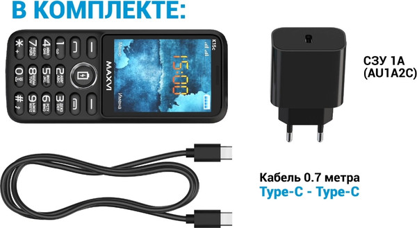 Изображение товара Мобильный телефон Maxvi K15c (синий)