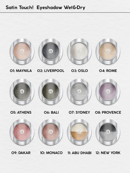 Изображение товара Тени для век Monic Beauty Satin Touch! Wet&Dry тон 01 Maynila