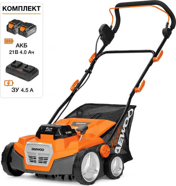 Изображение товара Аэратор-скарификатор для газона аккумуляторный Daewoo Power DSC 3842Li SET