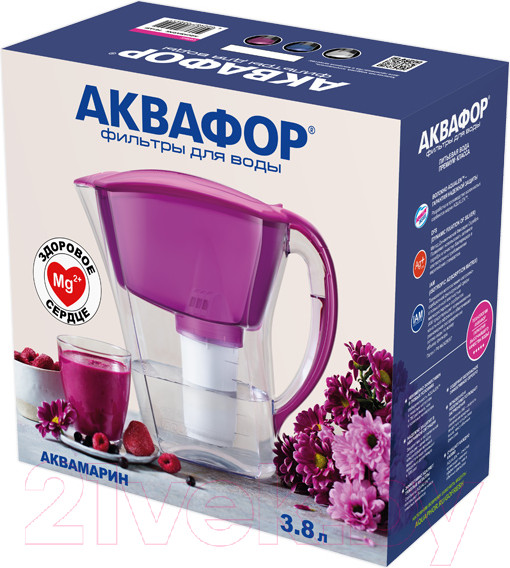 Изображение товара Фильтр-кувшин Аквафор Аквамарин (цикламен)