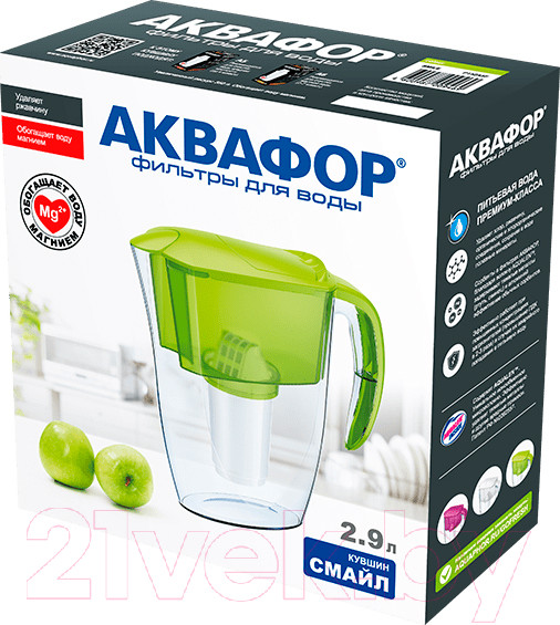 Изображение товара Фильтр-кувшин Аквафор Смайл (цикламен)