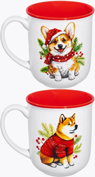 Изображение товара Набор кружек Elan Gallery Зимние собачки / 880261