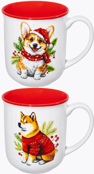 Изображение товара Набор кружек Elan Gallery Зимние собачки / 880261