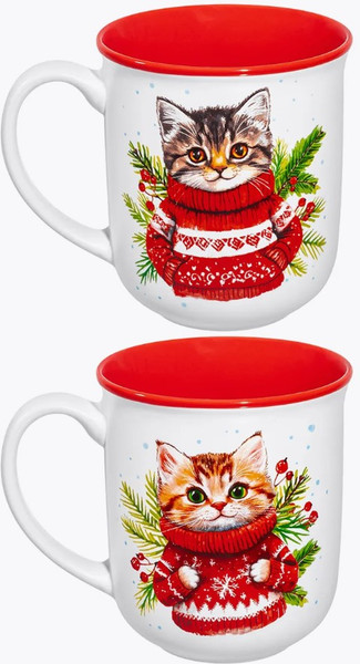 Изображение товара Набор кружек Elan Gallery Зимние котята / 880262
