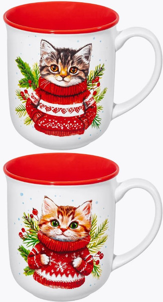 Изображение товара Набор кружек Elan Gallery Зимние котята / 880262