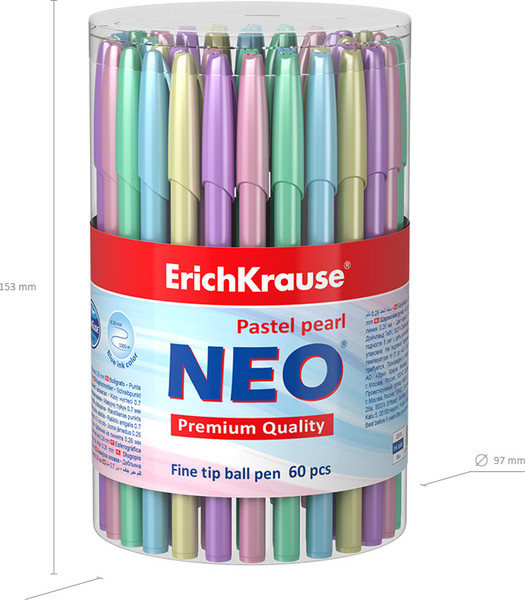 Изображение товара Ручка шариковая Erich Krause Neo Stick Pastel Super Glide Technology / 55380 (синий)