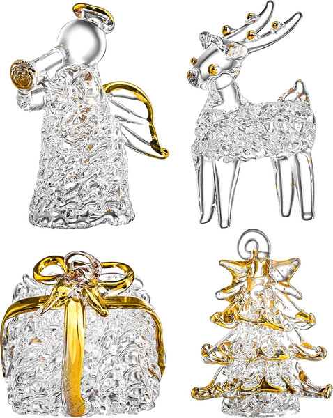 Изображение товара Набор елочных игрушек Elan Gallery Рождество / 980083 (прозрачный/золото)