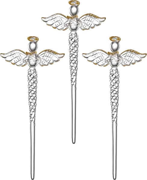 Изображение товара Набор елочных игрушек Elan Gallery Сосулька-ангел / 980089 (прозрачный)