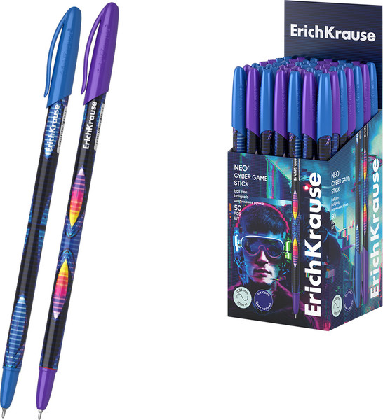 Изображение товара Ручка шариковая Erich Krause Neo Stick Cyber Game Super Glide Technology / 61016 (синий)