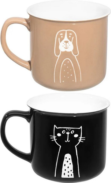 Изображение товара Набор кружек Elan Gallery Кот и пёс / 230263