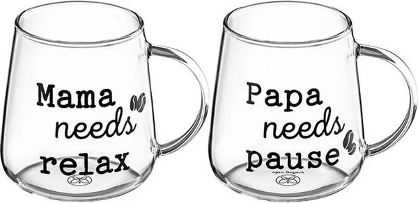 Изображение товара Набор кружек Elan Gallery Papa needs pause, Mama needs relax / 360200