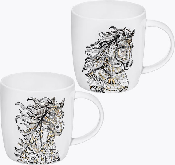 Изображение товара Набор кружек Elan Gallery New Bone China Лошади / 410118