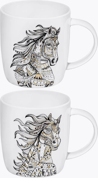 Изображение товара Набор кружек Elan Gallery New Bone China Лошади / 410118