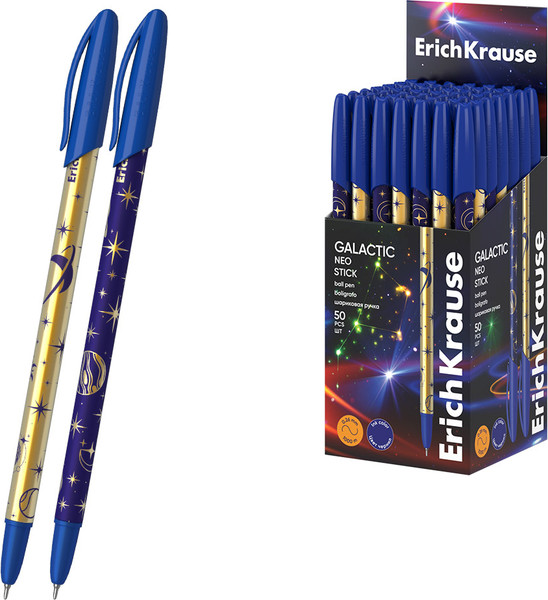 Изображение товара Ручка шариковая Erich Krause Neo Stick Galactic Super Glide Technology / 63100 (синий)
