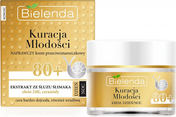 Изображение товара Крем для лица Bielenda Youth Therapy восстанавливающий против морщин 80+ день/ночь (50мл)