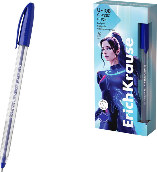 Изображение товара Ручка шариковая Erich Krause U-108 Stick Classic 1.0 Ultra Glide Technology / 53709 (синий)