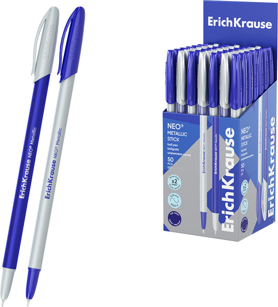 Изображение товара Ручка шариковая Erich Krause Neo Stick Metallic Super Glide Technology / 61009 (синий)
