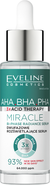 Изображение товара Сыворотка для лица Eveline Cosmetics AHA BHA PHA 3x Acid Therapy Двухфазная (30мл)