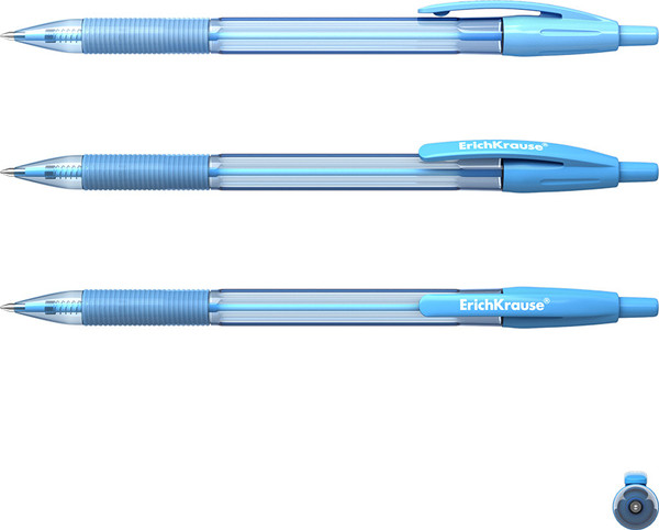 Изображение товара Ручка шариковая Erich Krause R-301 Matic&Grip Spring 0.7 / 58091 (синий)