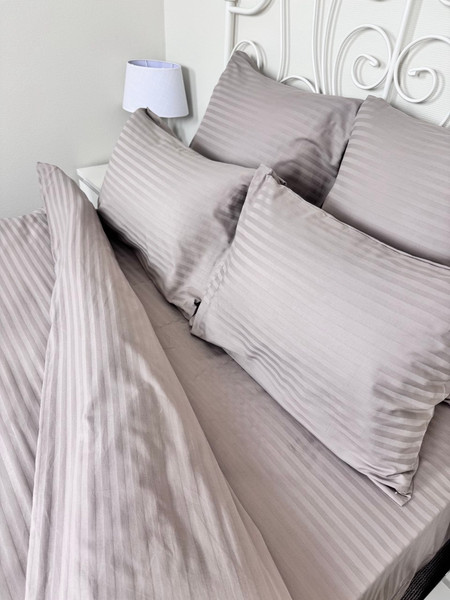 Изображение товара Комплект постельного белья Реноме 2сп Графитовая коллекция Витаж Ss-001 (страйп-сатин)