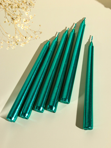 Изображение товара Набор свечей Богатство аромата Античные 3093198 (6шт, зеленый металлик)