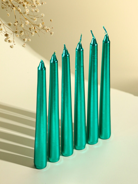 Изображение товара Набор свечей Богатство аромата Античные 3093198 (6шт, зеленый металлик)