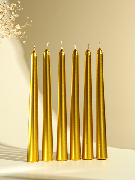 Изображение товара Набор свечей Богатство аромата Античные 2383830 (6шт, золотой металлик)