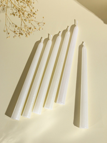 Изображение товара Набор свечей Дарим Красиво Античные / 2383833 (6шт, перламутровый металлик)