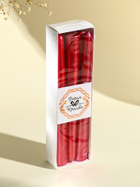 Изображение товара Набор свечей Богатство аромата Античные 2383832 (6шт, рубиновый металлик)