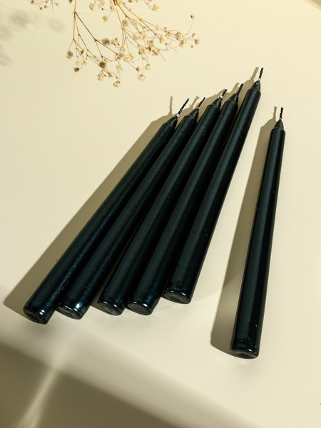 Изображение товара Набор свечей Дарим Красиво Античные / 4428295 (6шт, черный металлик)