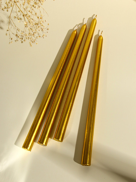 Изображение товара Набор свечей Богатство аромата Античные 9814704 (4шт, золотой металлик)