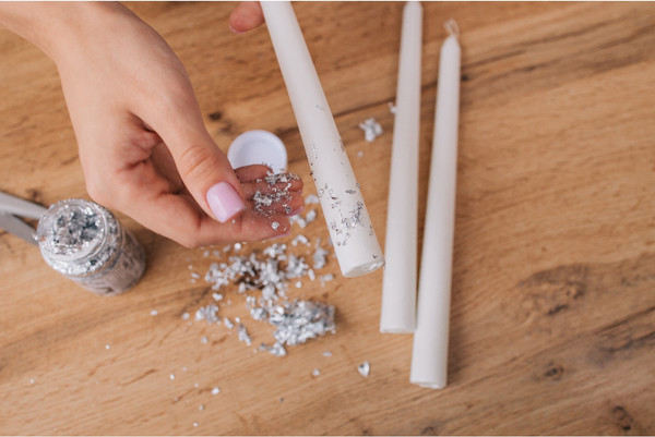 Изображение товара Набор свечей Богатство аромата Античные 9814705 (4шт, перламутровый металлик)