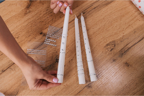 Изображение товара Набор свечей Богатство аромата Античные 9814705 (4шт, перламутровый металлик)