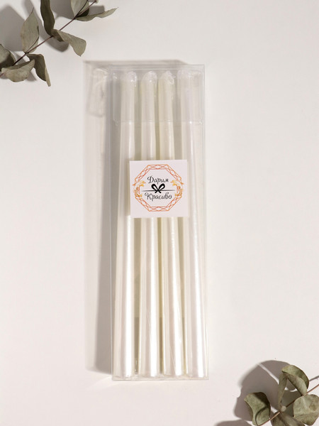 Изображение товара Набор свечей Богатство аромата Античные 9814705 (4шт, перламутровый металлик)