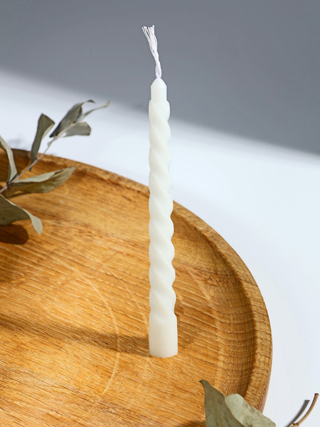 Изображение товара Набор свечей Дарим Красиво Витых / 7704603 (2шт, белый)