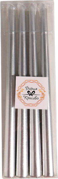 Изображение товара Набор свечей Богатство аромата Античные 9814707 (4шт, серебряный металлик)