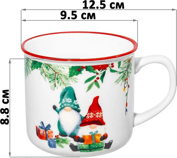 Изображение товара Набор кружек Elan Gallery New Bone China Гномики / 230277