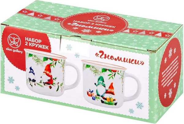 Изображение товара Набор кружек Elan Gallery New Bone China Гномики / 230277