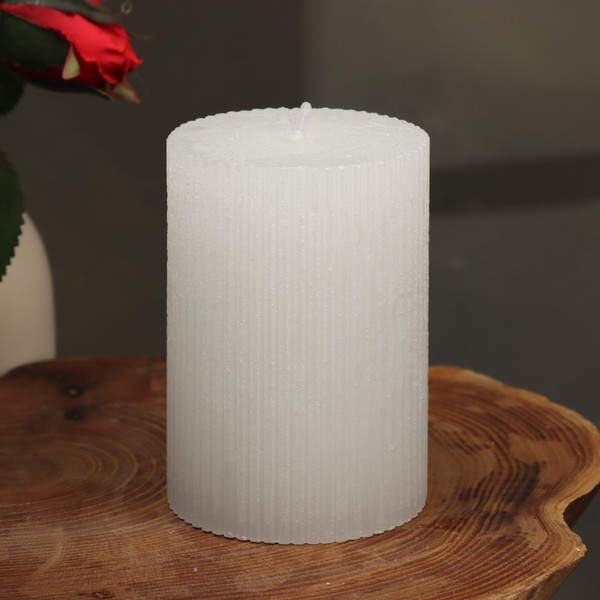 Изображение товара Свеча Дарим Красиво Рельеф / 9814723 (перламутровый металлик)