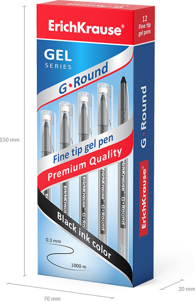 Изображение товара Ручка гелевая Erich Krause G-Round Stick Classic 0.5 / 56535 (черный)