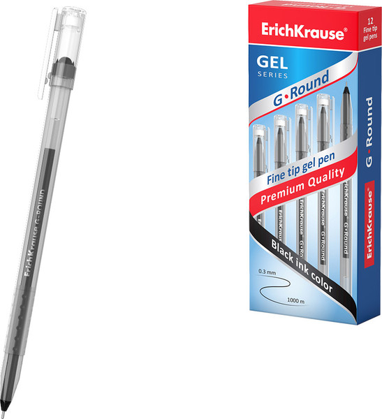 Изображение товара Ручка гелевая Erich Krause G-Round Stick Classic 0.5 / 56535 (черный)