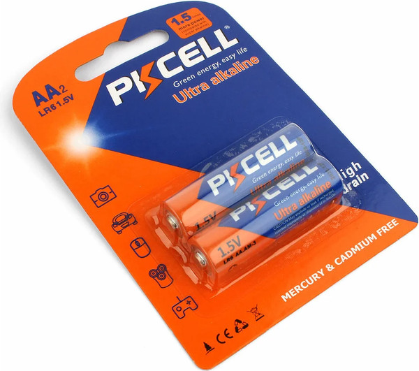 Изображение товара Комплект батареек Pkcell AA LR6 Alkaline / LR6-2B (2шт)