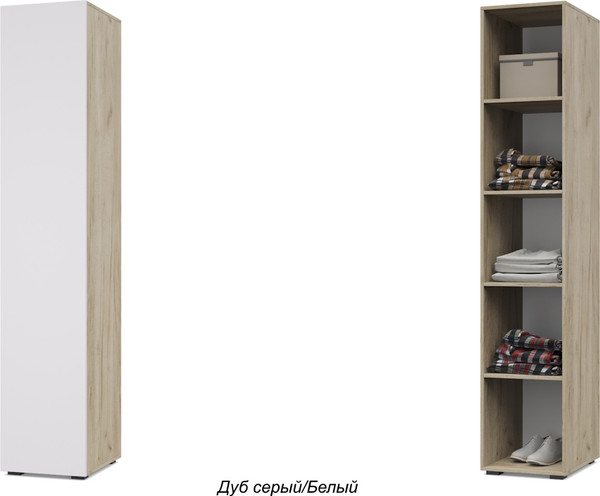 Изображение товара Шкаф-пенал Modern Челси Ч12 (серый дуб/белый)
