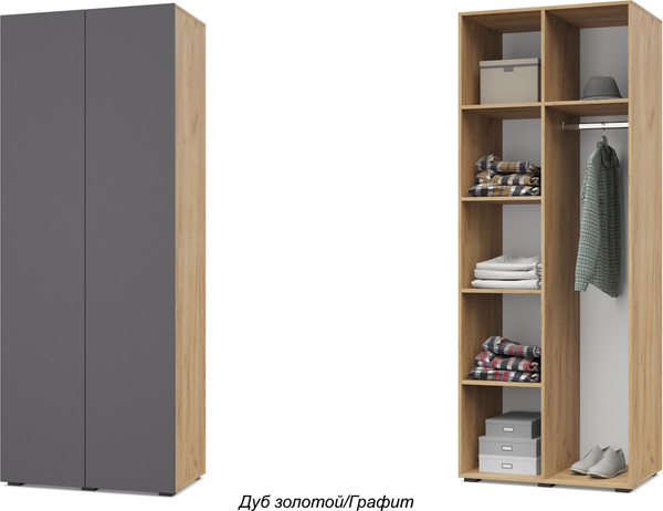 Изображение товара Шкаф Modern Челси Ч20 (золотой дуб/графит)