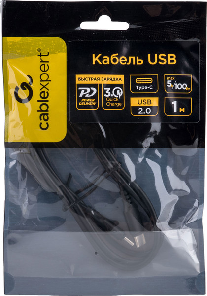Изображение товара Кабель Gembird CC-USB2-CMCM-100-1M (1м, черный)